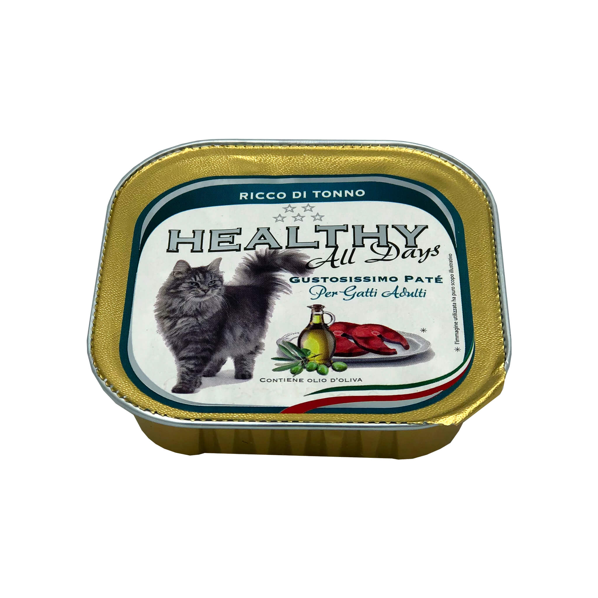 Вологий корм для котів Healthy All Days, з тунцем, 100 г - фото 1