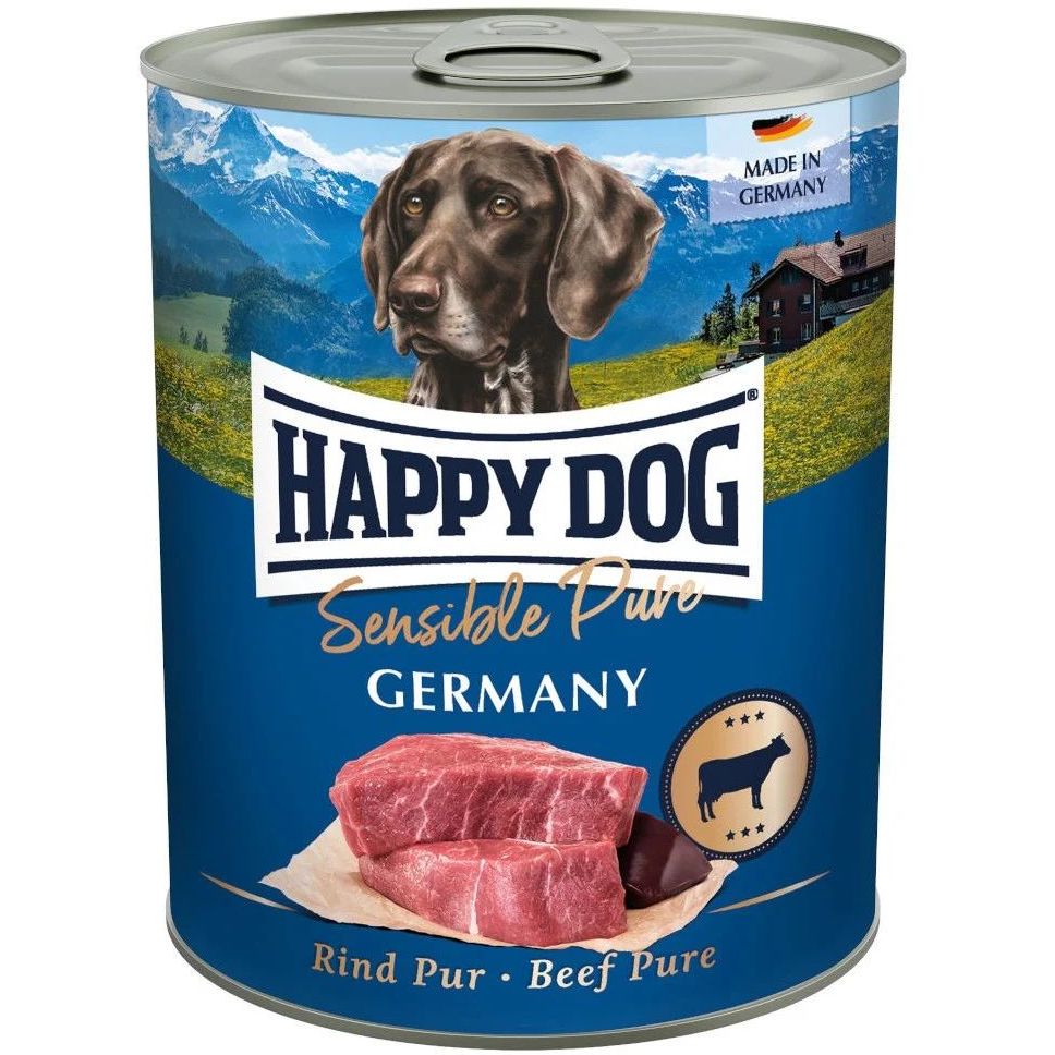 Влажный корм для собак Happy Dog Sens Pure Rind, с говядиной, 800 г - фото 1