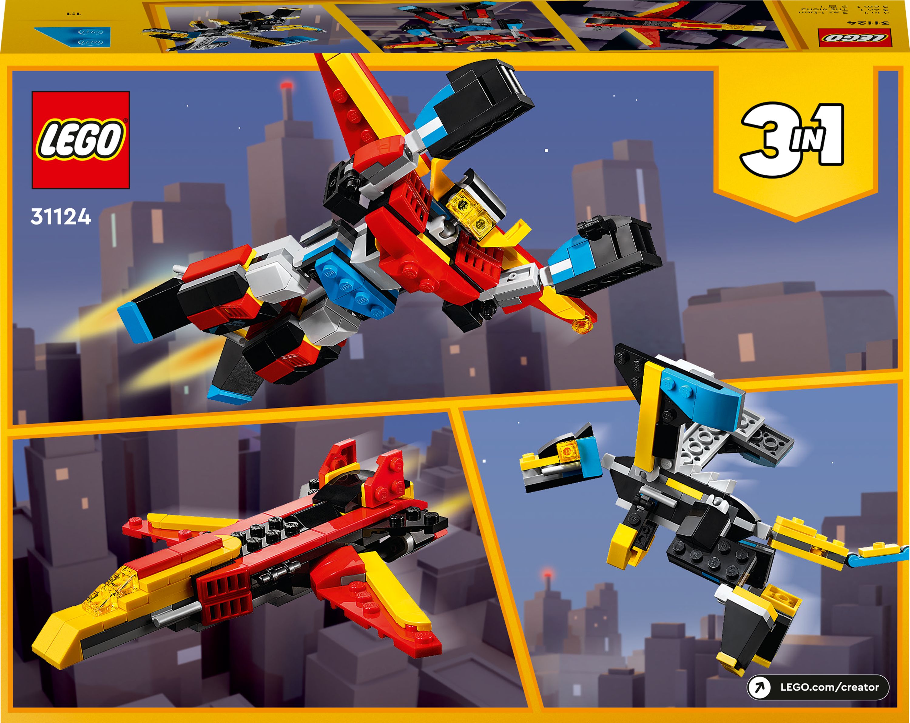 Конструктор LEGO Creator Суперробот 3 в 1, 159 деталей (31124) - фото 9