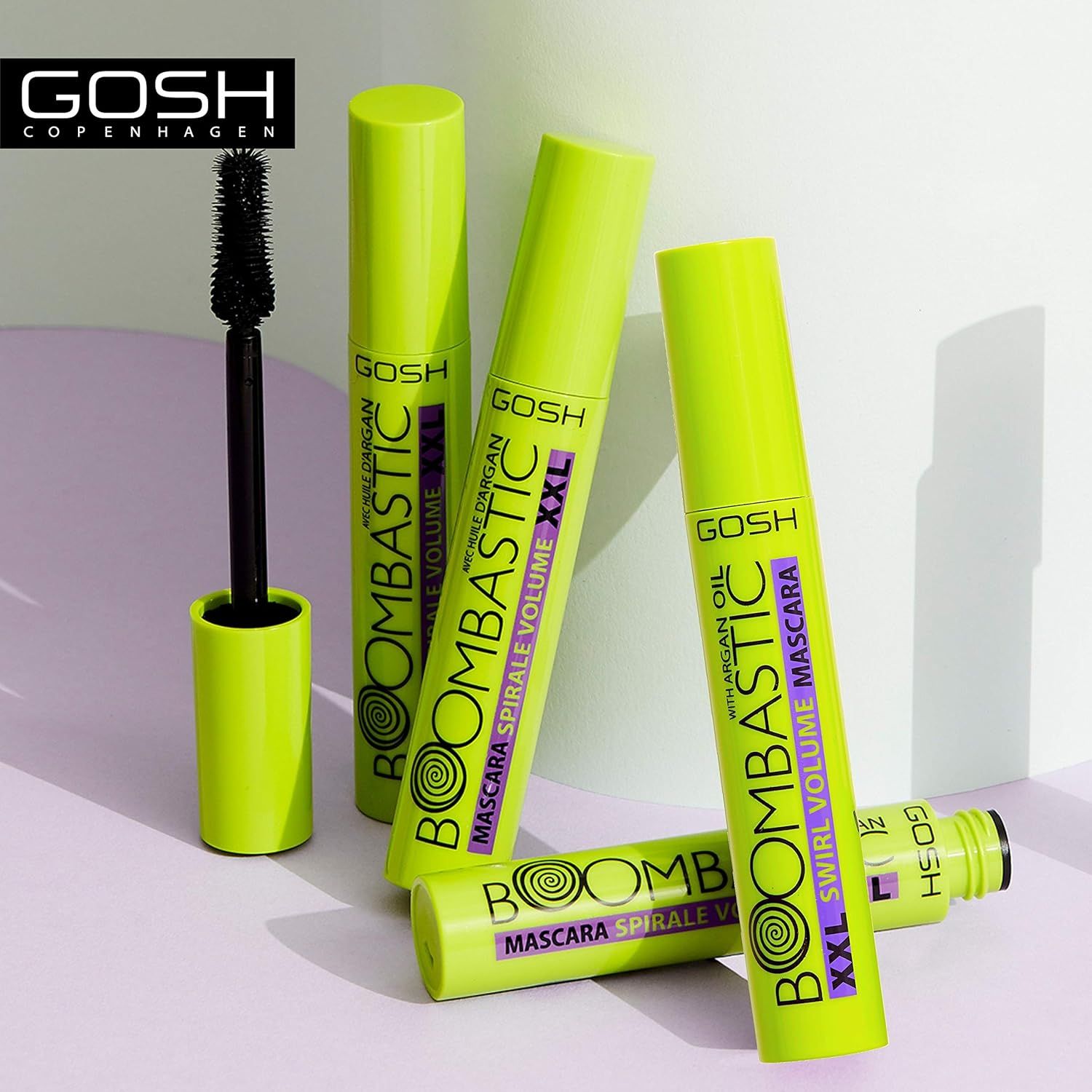 Туш для вій Gosh Boombastic XXL Swirl Volume Mascara, тон 001 (black), 13 мл - фото 3