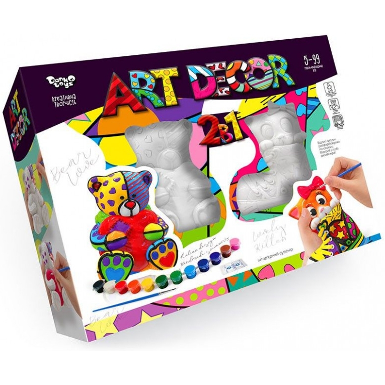 Набір для розмальовування Danko Toys Art Decor 2 в 1 ARTD-02-01U - фото 1