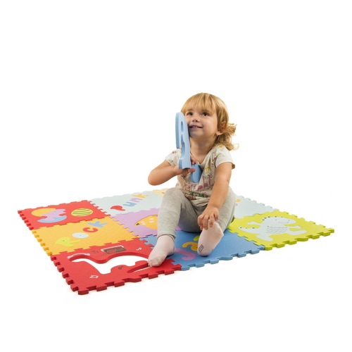Детский развивающий игровой коврик-пазл Baby Great Развлечения динозавров, 92х92 см (GB-M1602) - фото 6