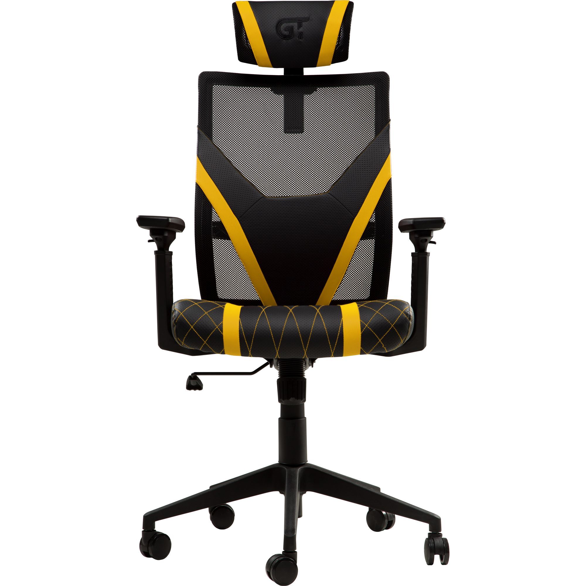 Геймерське крісло GT Racer чорне з жовтим (X-6674 Black/Yellow) - фото 1