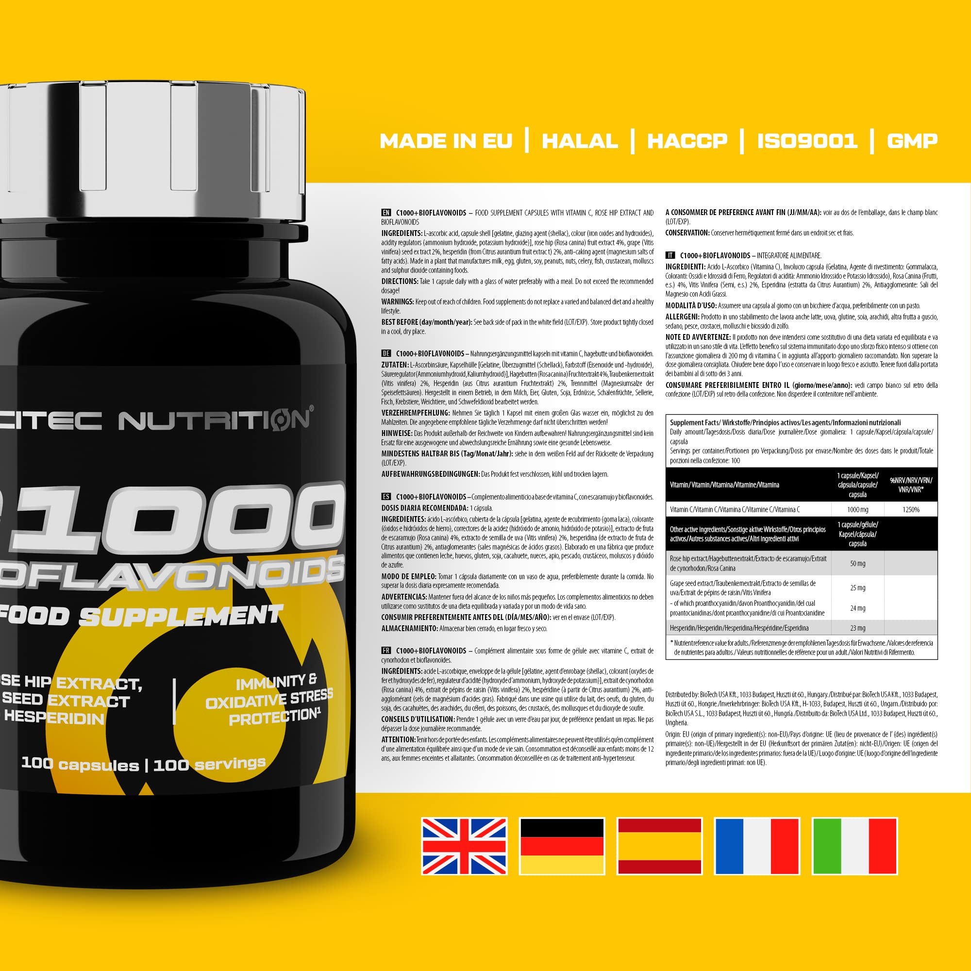 Витамины Scitec Nutrition C1000 + Bioflavonoid 100 капсул - фото 5