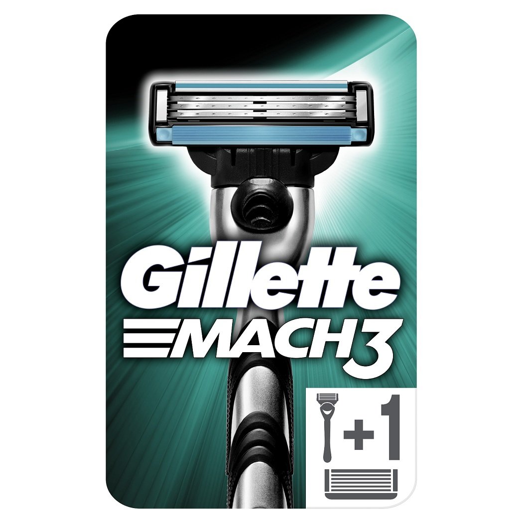 Бритвенный станок Gillette Mach 3, с 2 сменными картриджами - фото 1