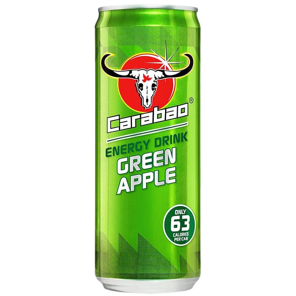 Энергетический безалкогольный напиток Carabao Green Apple 330 мл - фото 1
