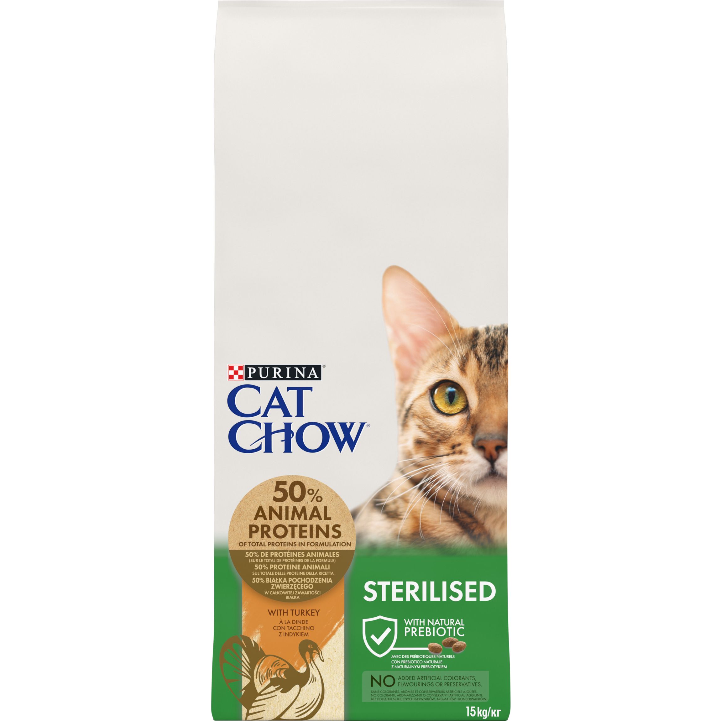 Сухой корм для стерилизованных кошек Cat Chow Sterilised с индейкой 15 кг - фото 2