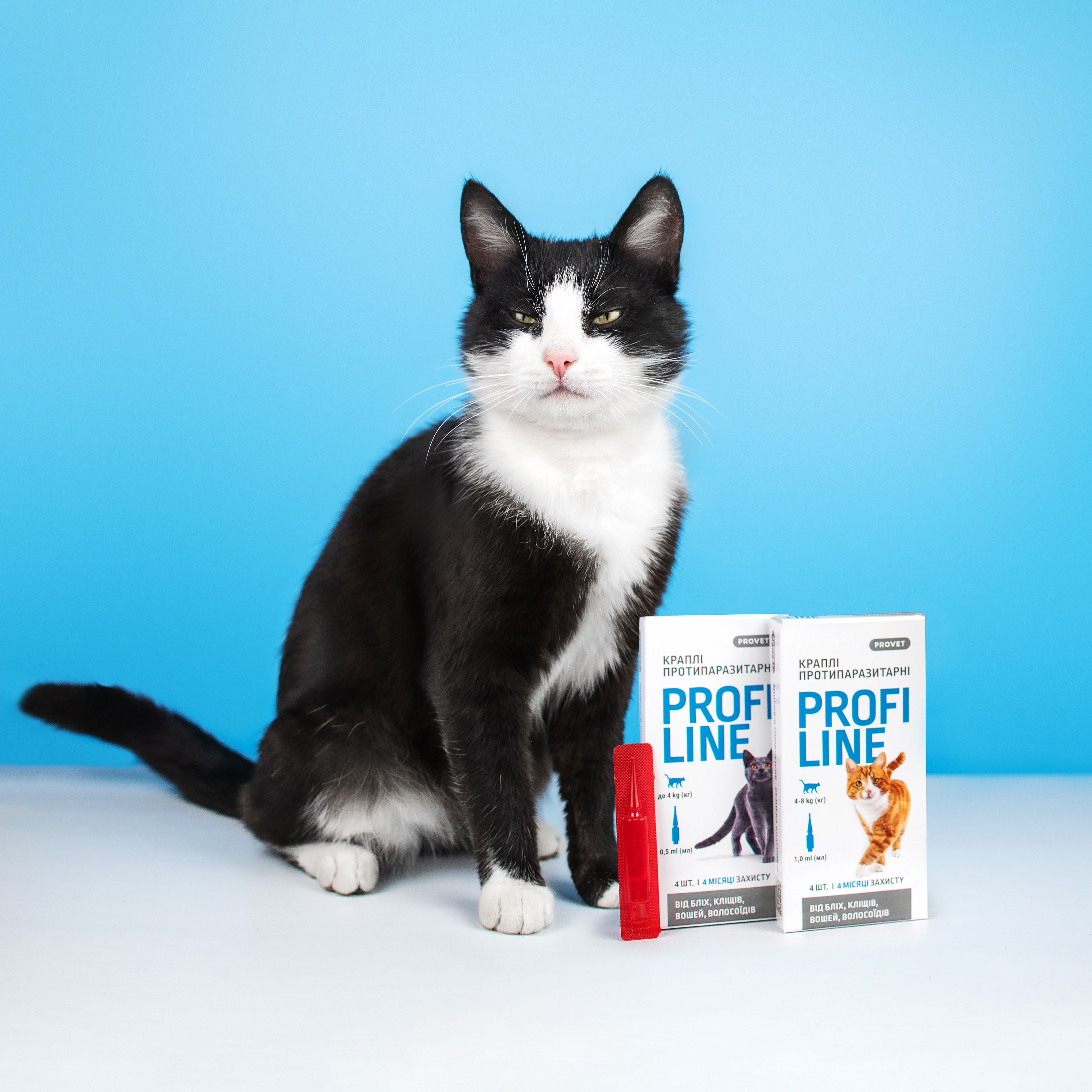 Краплі на холку для котів ProVET Profiline від зовнішніх паразитів, до 4 кг, 4 піпетки по 0.5 мл - фото 6