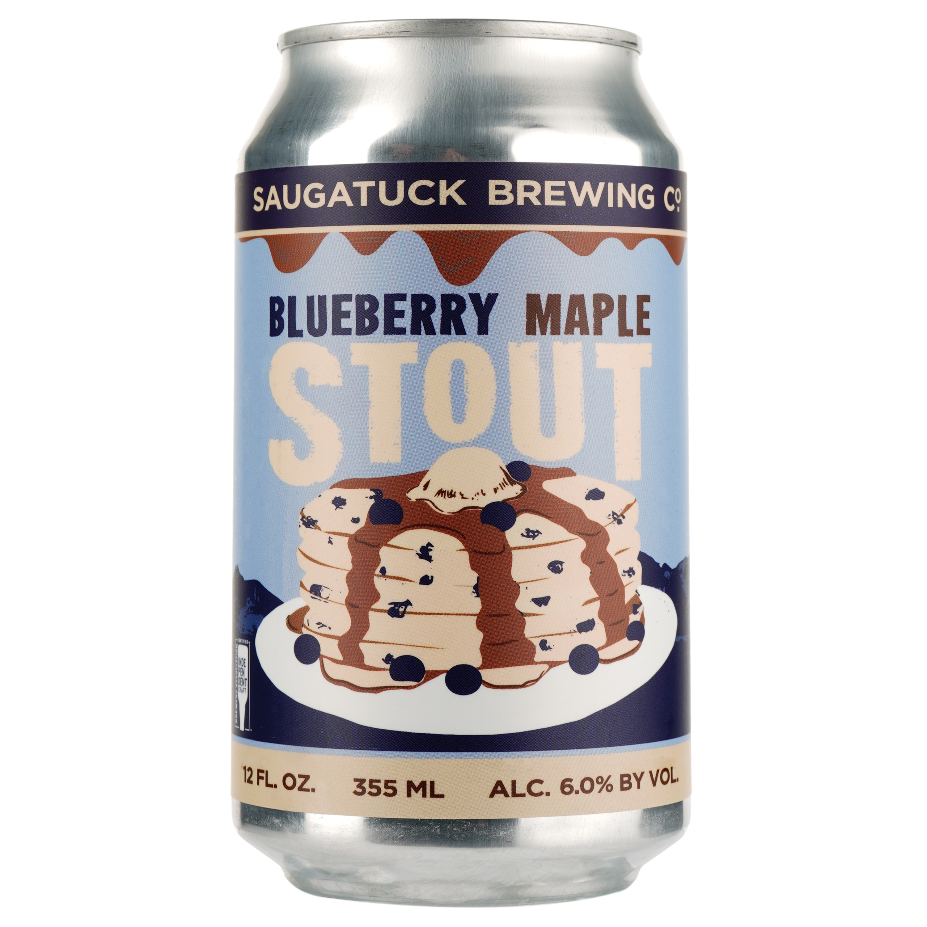 Пиво Saugatuck Brewing Co. Blueberry Maple Stout, темное, 6%, ж/б, 0,355 л (820984) - фото 1