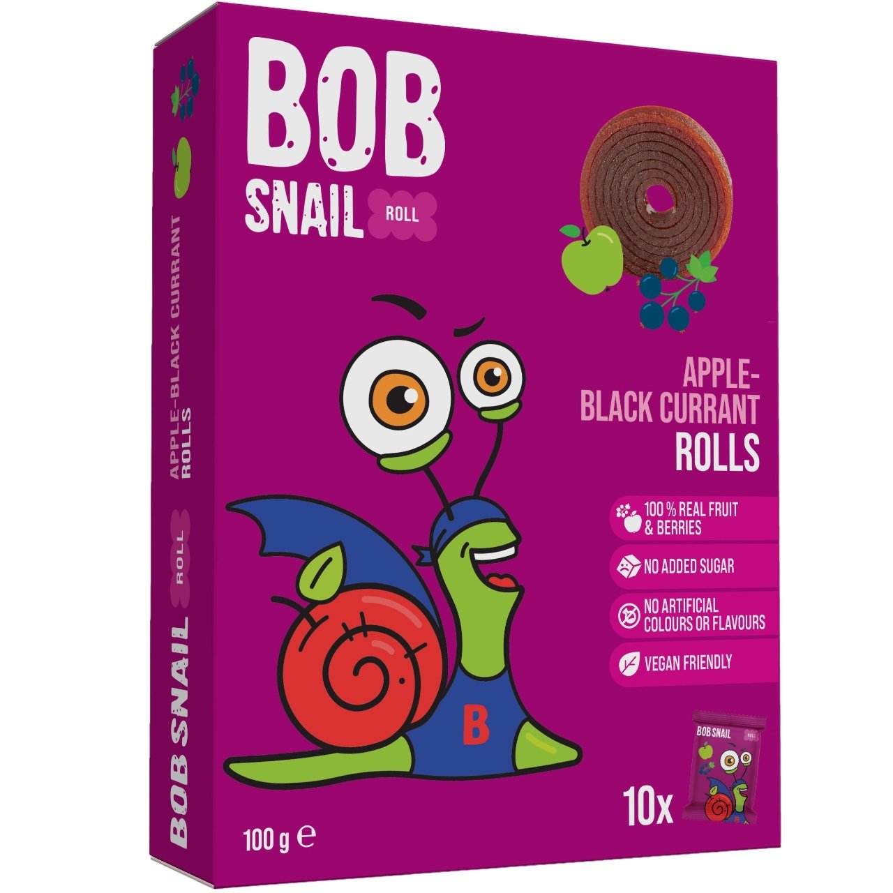 Набір фруктових цукерок Bob Snail Яблучно-Смородинові (5 шт. х 100 г) - фото 2