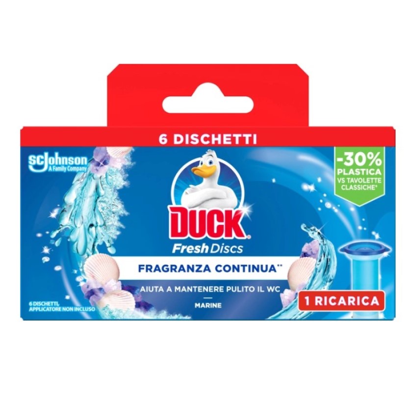 Диски чистоты для унитаза Duck Морская свежесть, сменный дозатор, 36 мл - фото 1