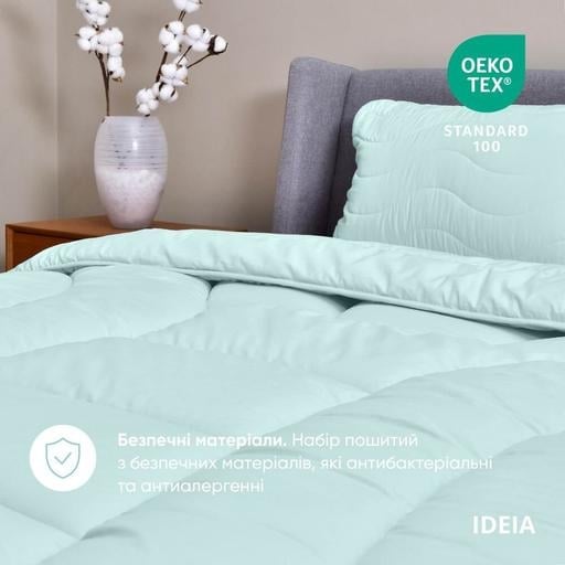Набор постельного белья Ideia Oasis с одеялом, полуторный, мятный (8000035247) - фото 4