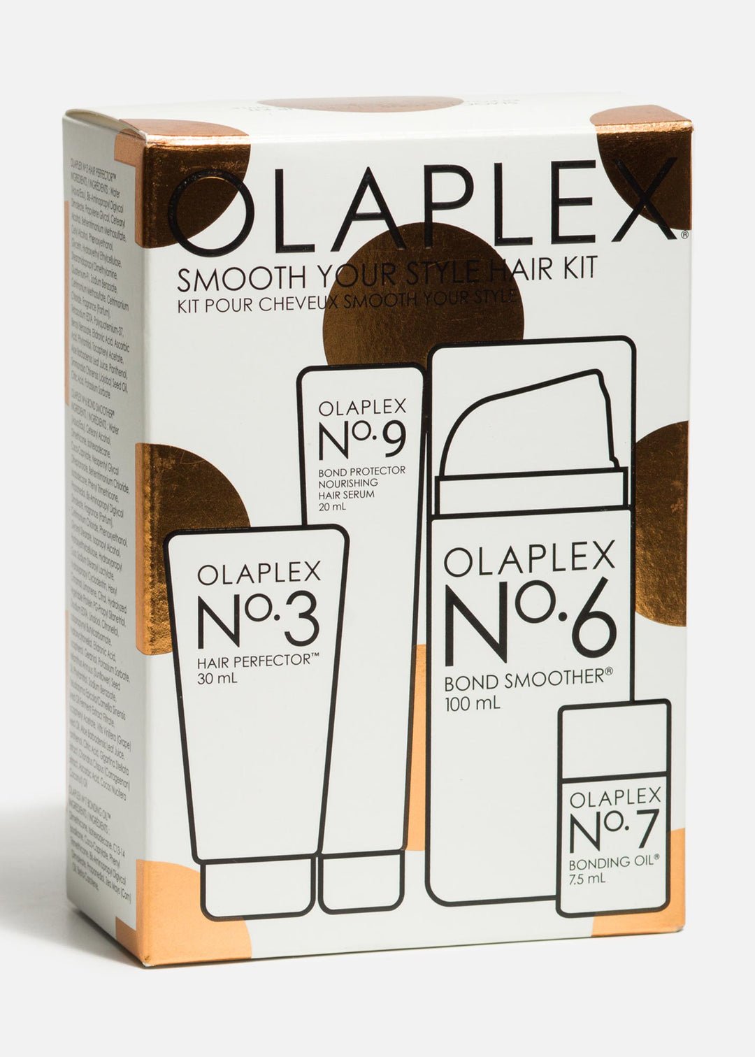 Набір для волосся Olaplex Smooth Your Style Hair Kit: еліксир 30 мл + сироватка 20 мл + крем 100 мл + олія 7.5 мл - фото 4