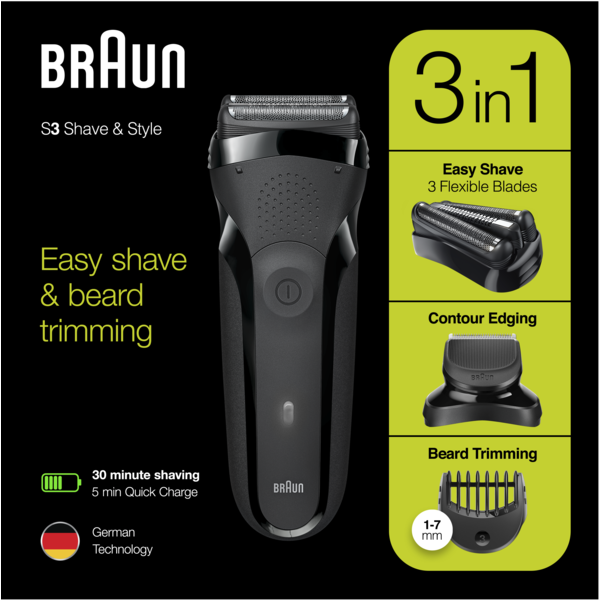 Электрическая бритва Braun Series 3 300BT Black - фото 7