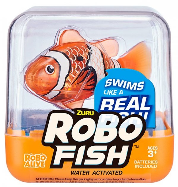 Интерактивная игрушка Robo Alive Роборыбка оранжевая (7125SQ1-4) - фото 1