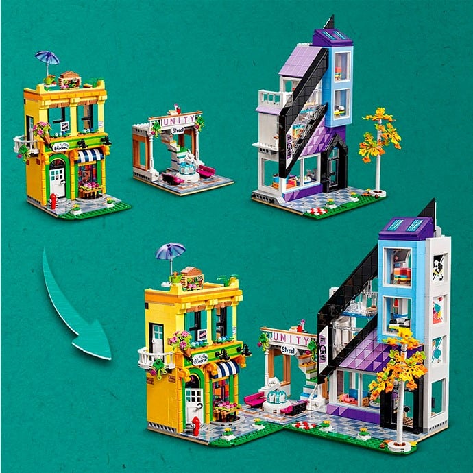 Конструктор LEGO Friends Цветочные и дизайнерские магазины в центре города, 2010 деталей (41732) - фото 7