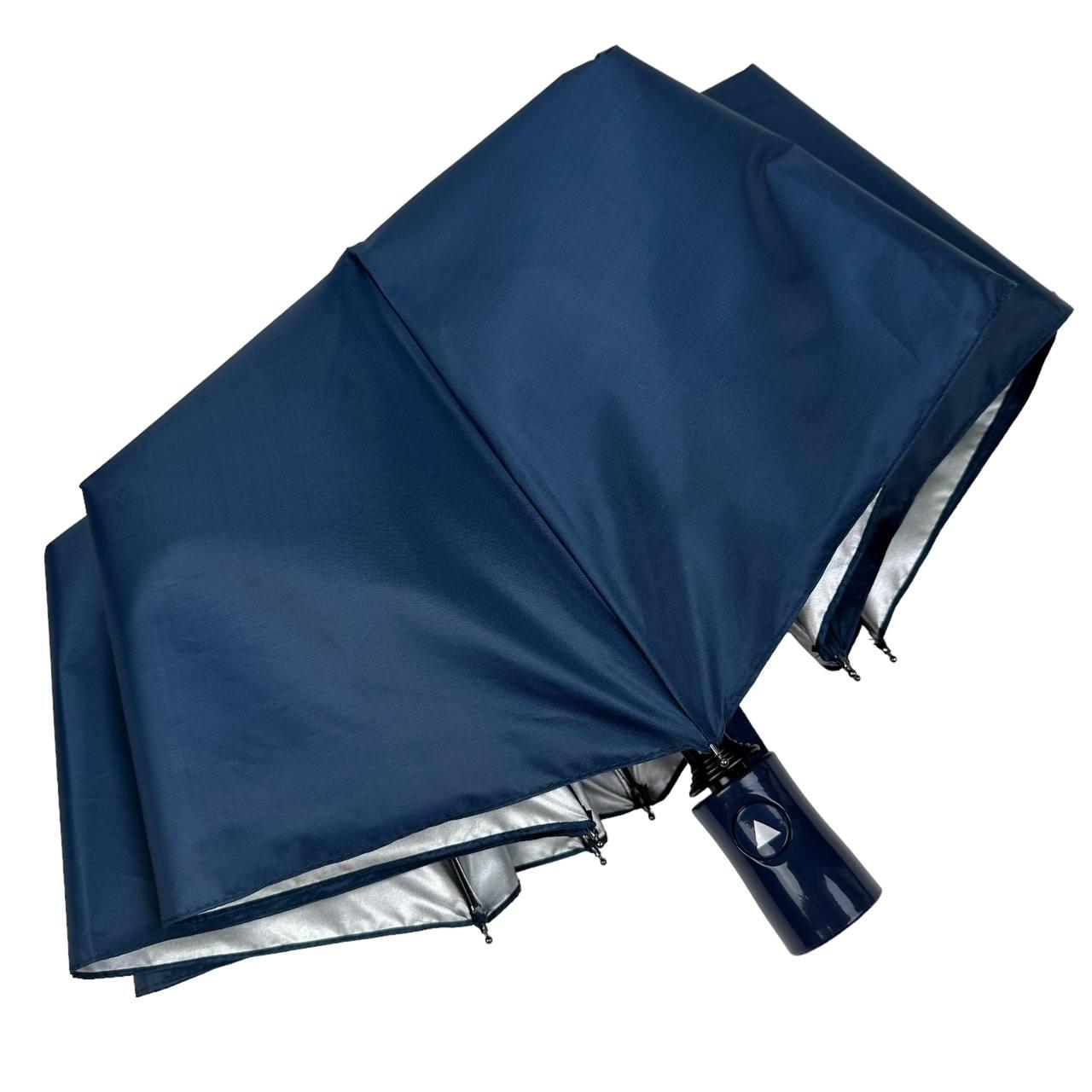 Жіноча складана парасолька напівавтомат The Best 94 см синя - фото 6