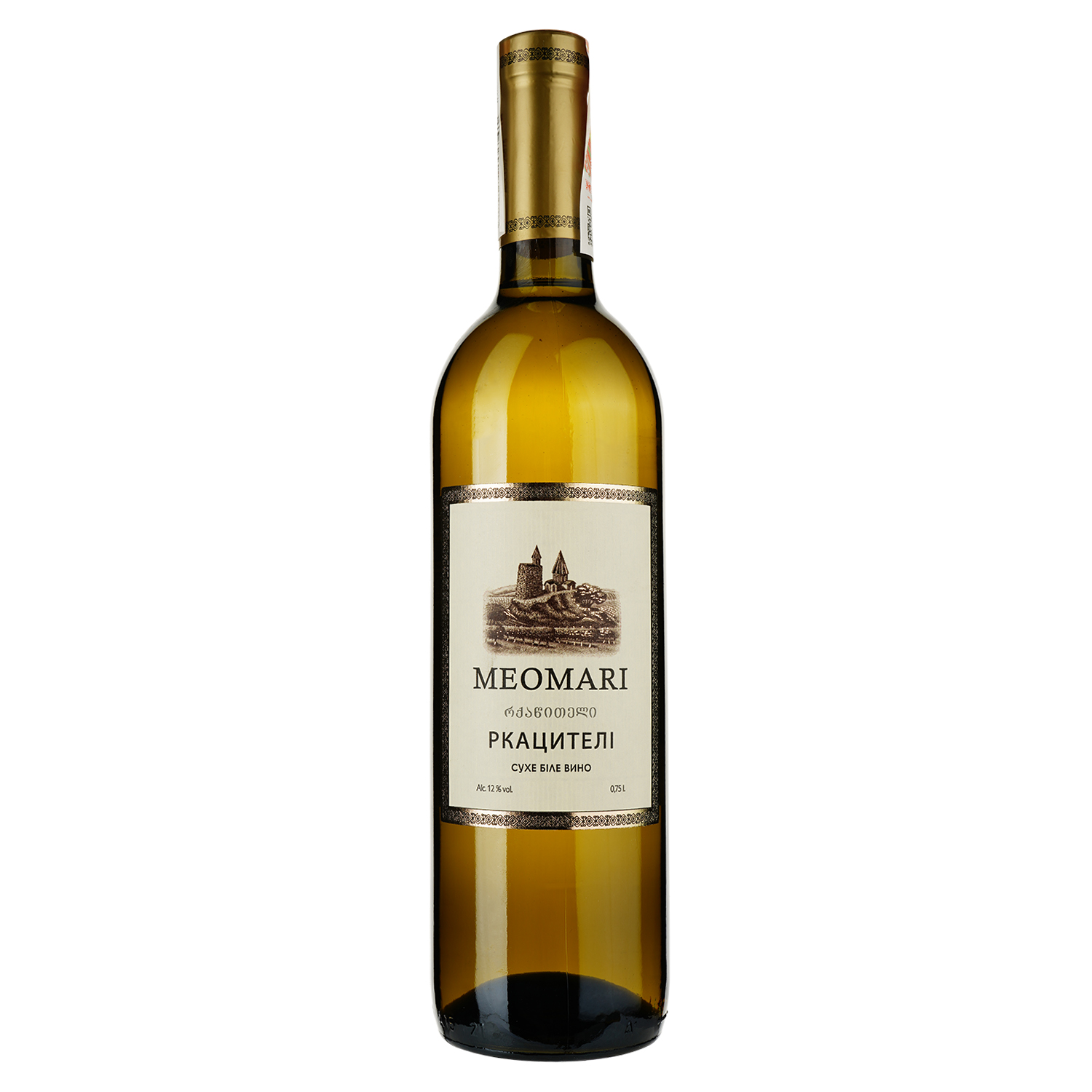 Вино Meomari Ркацителі, біле, 12%, 0,75 л - фото 1