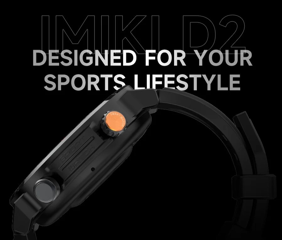 Смарт-годинник iMiki D-2 Silicone Strap Amoled Black - фото 2