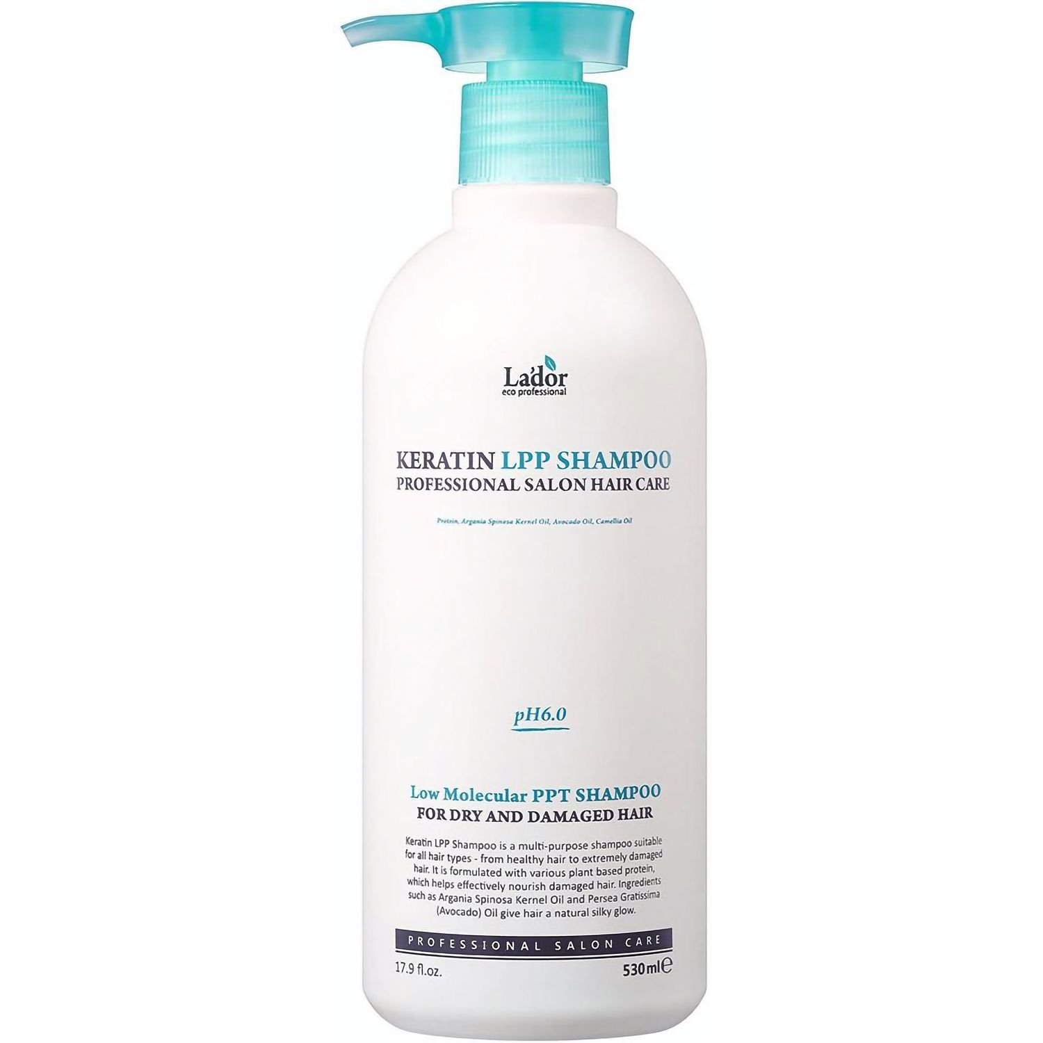 Кератиновый безсульфатный шампунь La’dor Keratin LPP Shampoo, 530 мл - фото 1
