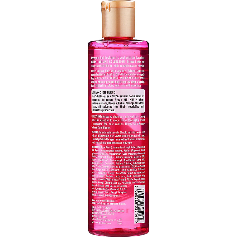 Шампунь для волосся Argan+ Volume Shampoo African Baobab Oil 300 мл - фото 2