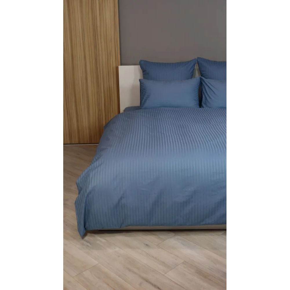 Комплект постельного белья LightHouse Sateen Stripe Blue Navy евростандарт синий (603623_2,0) - фото 6