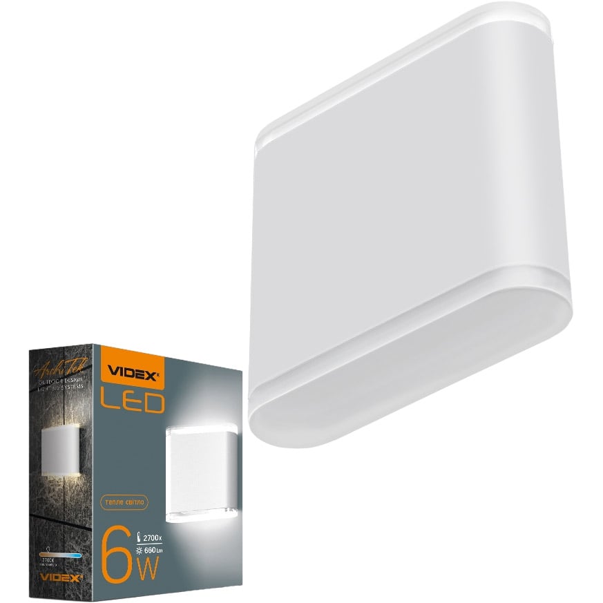 Світильник архітектурний Videx LED AR06 IP54 6W 2700K білий (VL-AR06-062W) - фото 1
