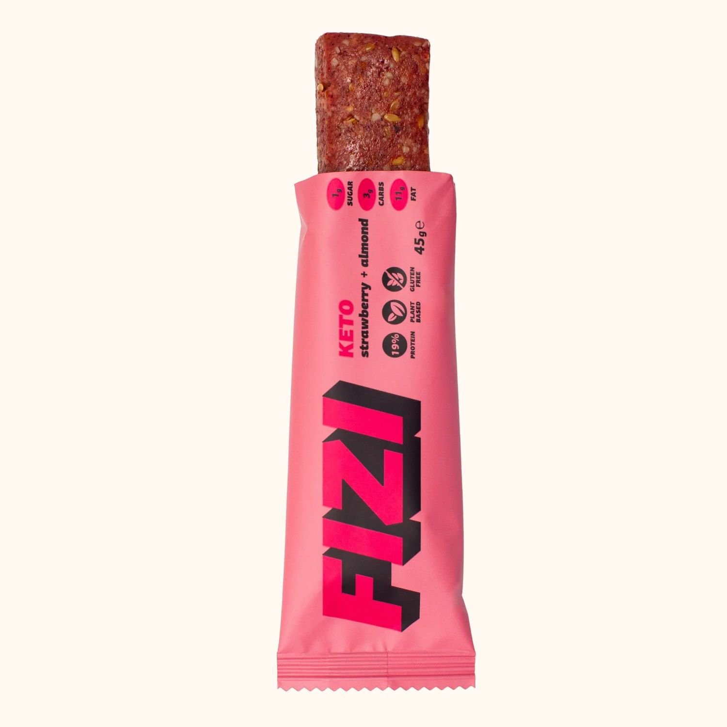 Набор протеиновых батончиков Fizi Кето Strawberry + Almond 10 шт. - фото 3