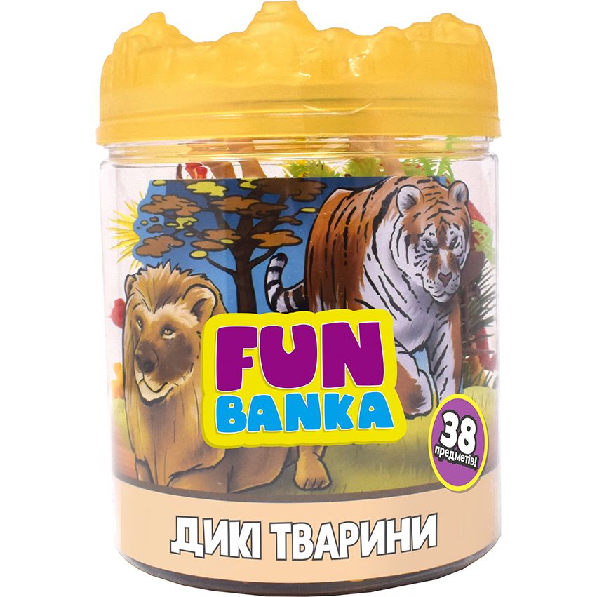 Ігровий міні-набір Fun Banka Дикі тварини, 38 предметів (320385-UA) - фото 1