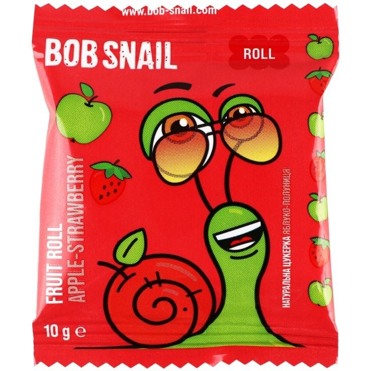 Фруктові роли Bob Snail Яблуко-Полуниця 10 г - фото 1