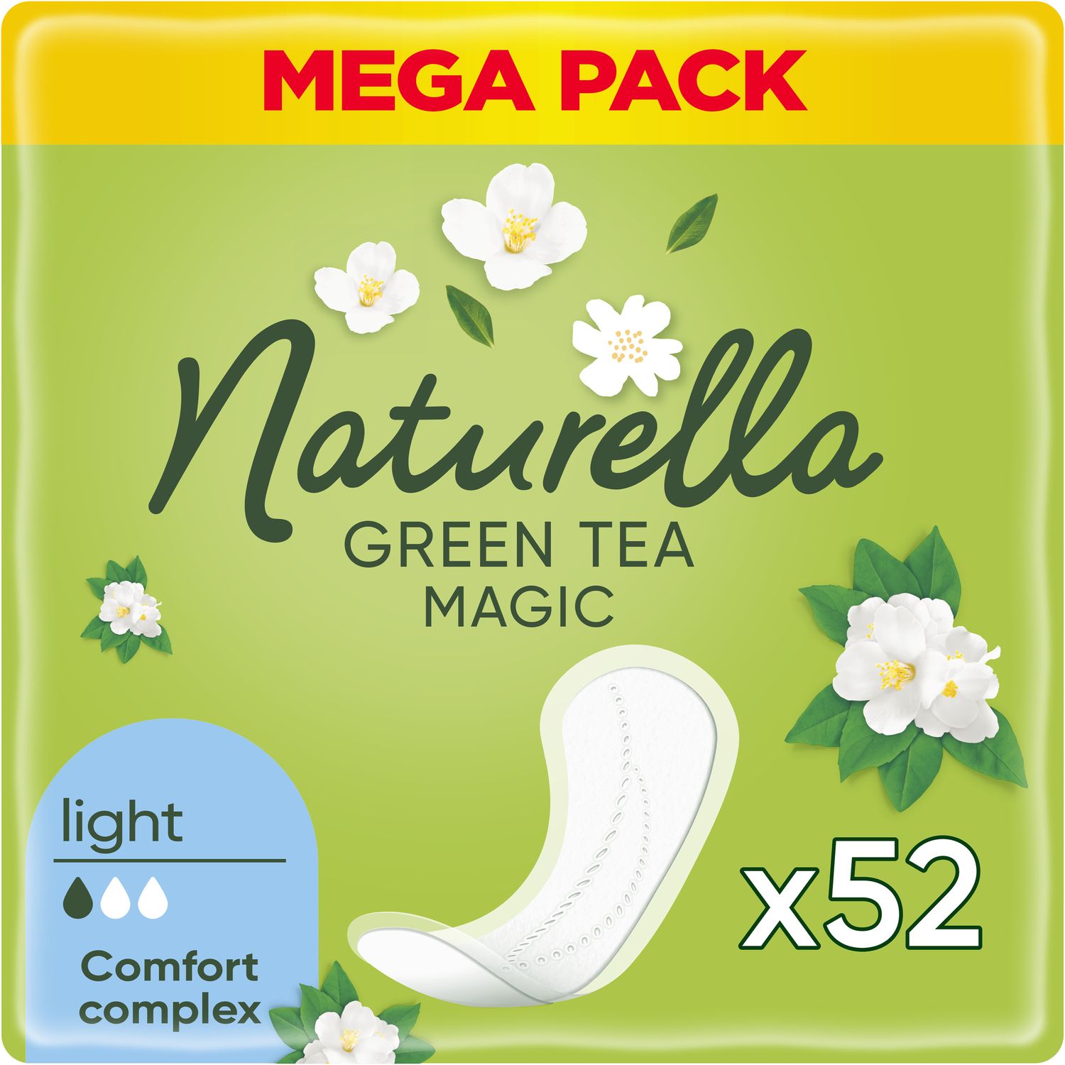 Фото - Гігієнічна прокладка Naturella Щоденні прокладки  Green Tea Magic Light 52 шт. 