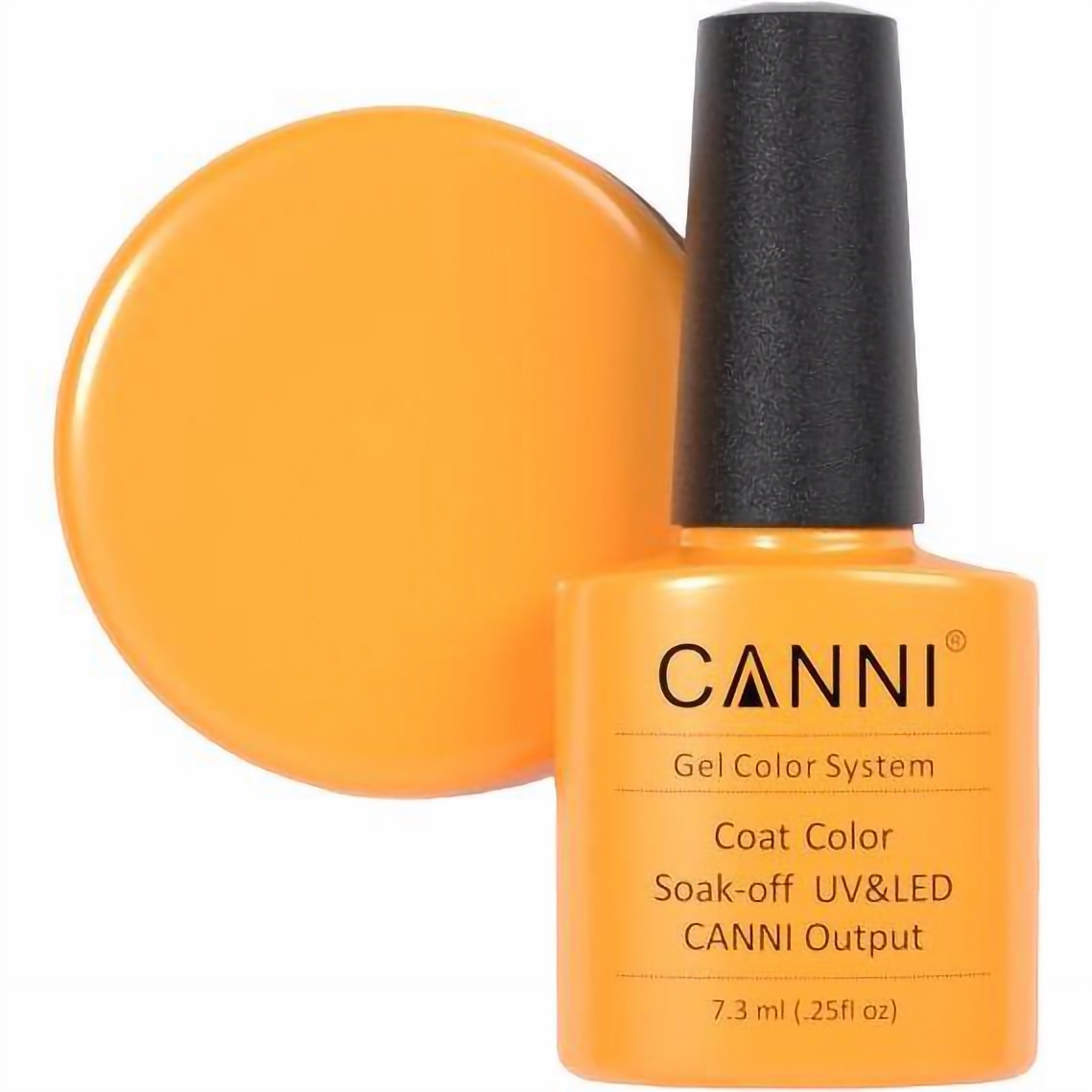 Гель-лак Canni Color Coat Soak-off UV&LED 250 люмінесцентний помаранчевий 7.3 мл - фото 1