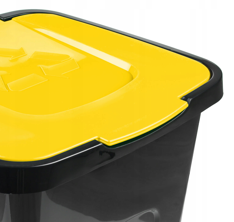 Контейнер для сміття Keeeper, 50 л, чорний з жовтим (905217) - фото 2