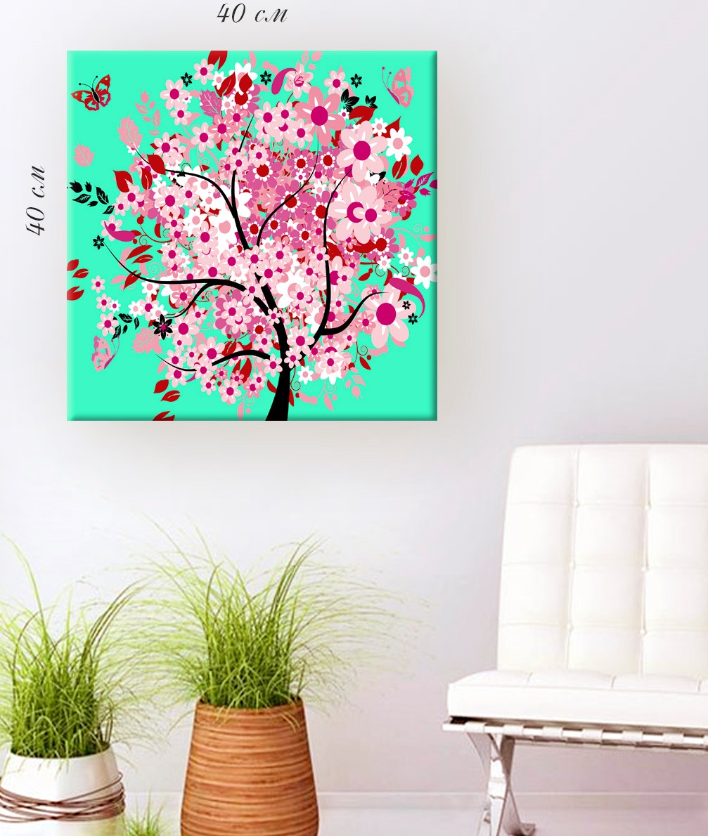 Картина на холсте Art-Life, 40x40 см, розовый (37C-94-40х40) - фото 1
