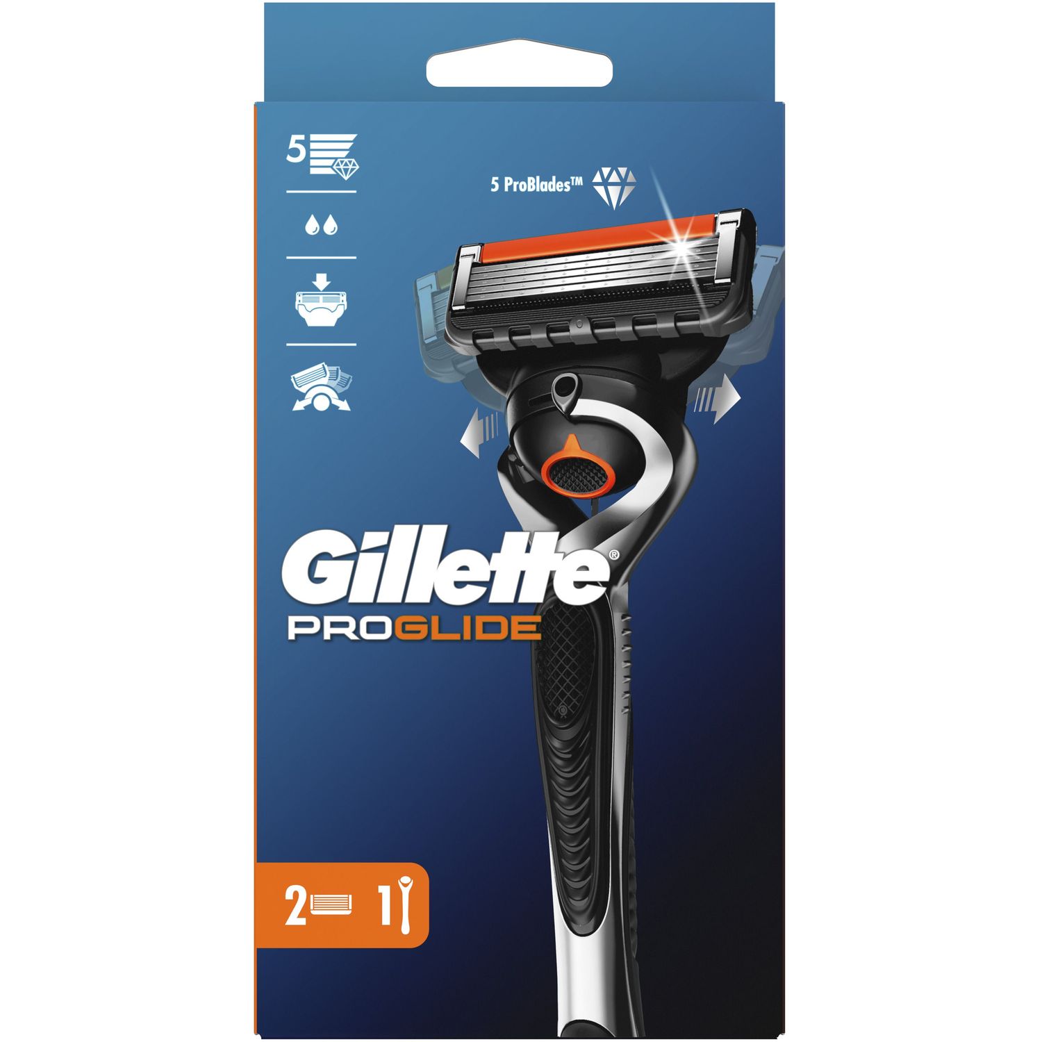 Станок для гоління чоловічий Gillette Fusion5 ProGlide Flexball з 2 змінними картриджами - фото 2