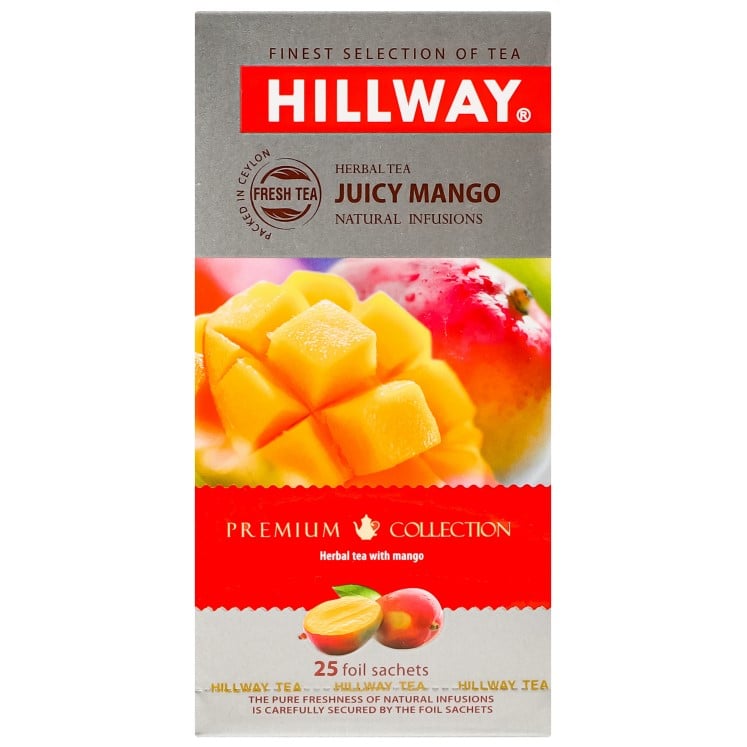 Чорний чай Hillway Juicy Mango з ярликом, 37.5 г (25 шт. х 1.5 г) (659392) - фото 1