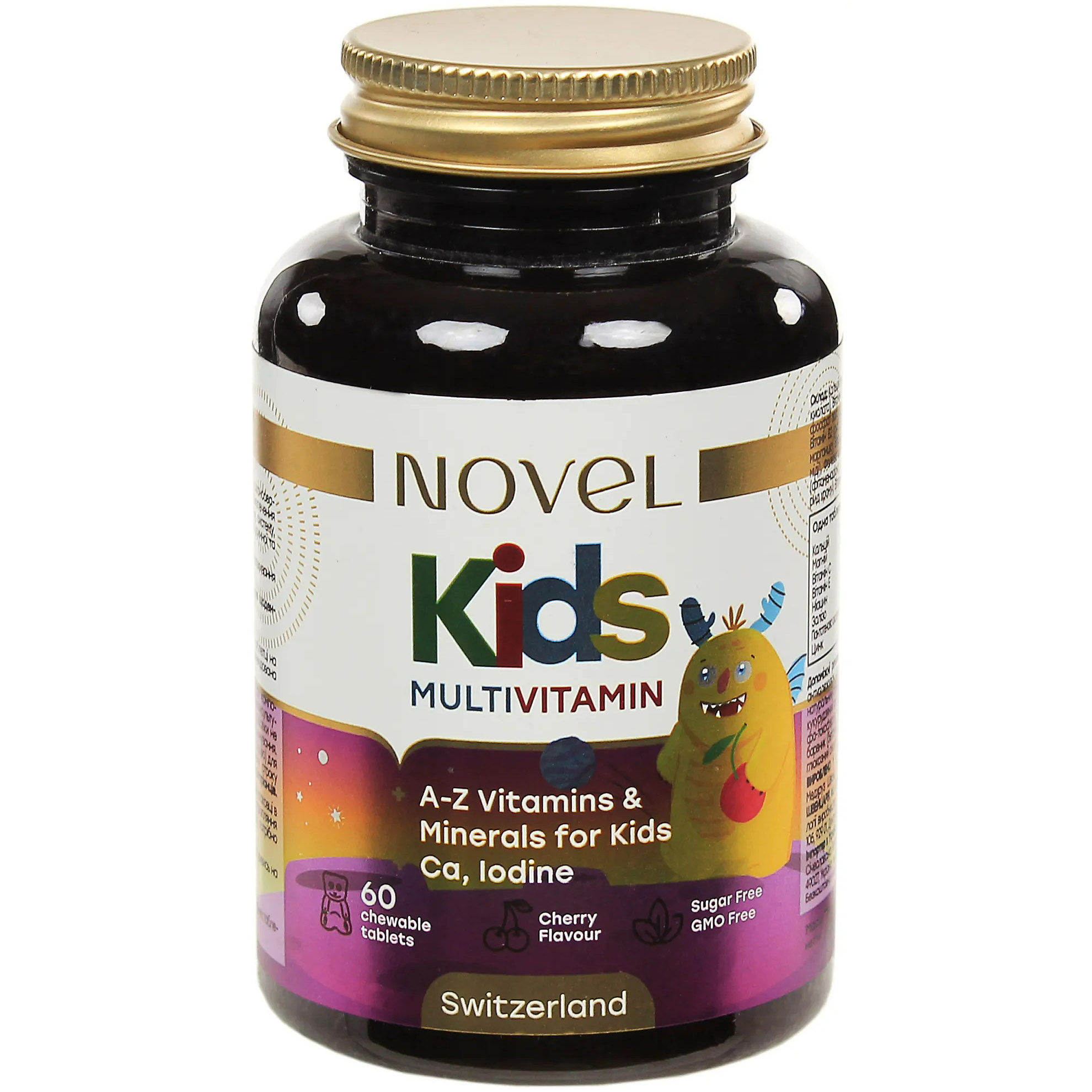 Вітамінно-мінеральний комплекс для дітей Novel Multivitamin Kids 60 жувальних таблеток - фото 1