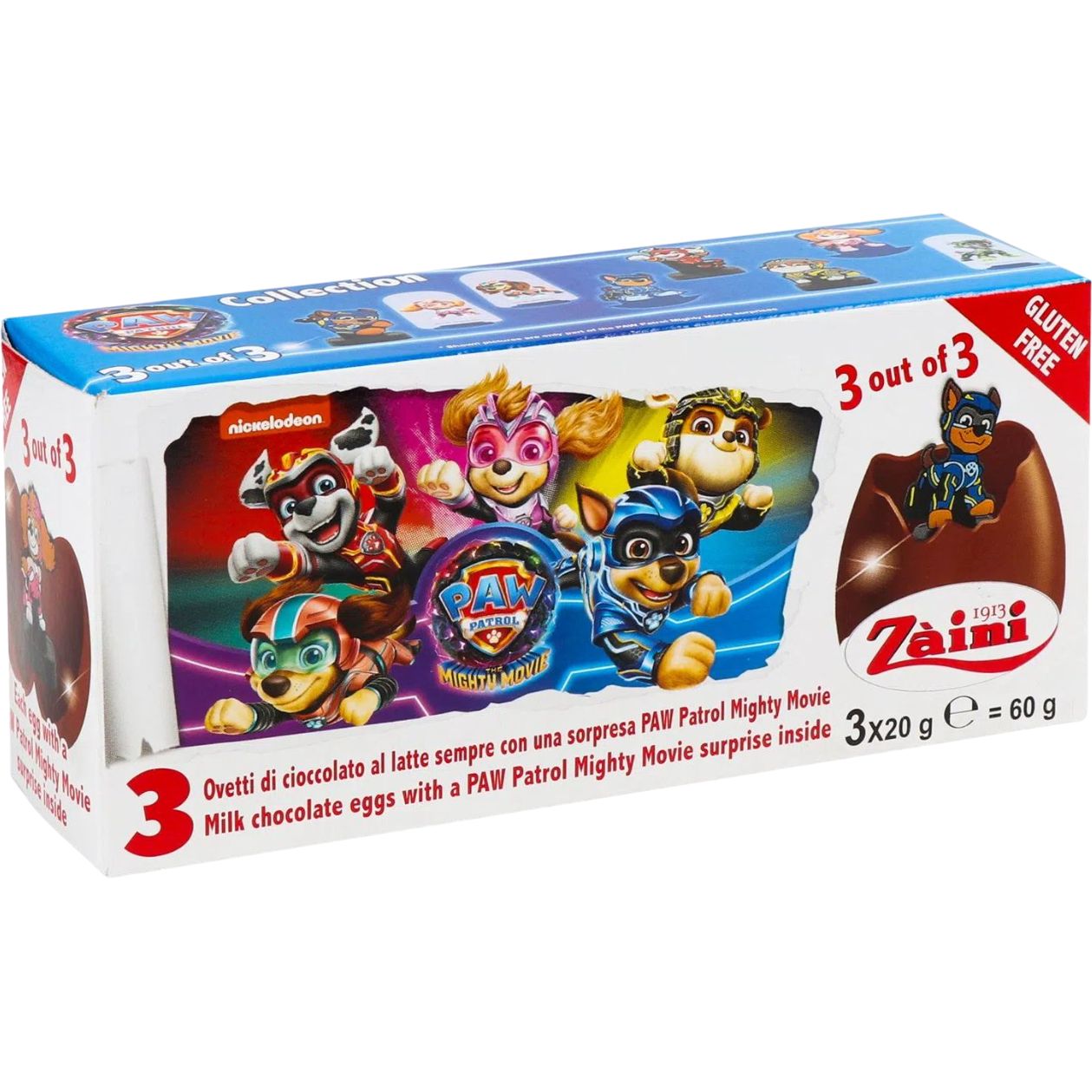 Набор Zaini Paw Patrol Classic яйца шоколадные с сюрпризом 60 г (946347) - фото 1