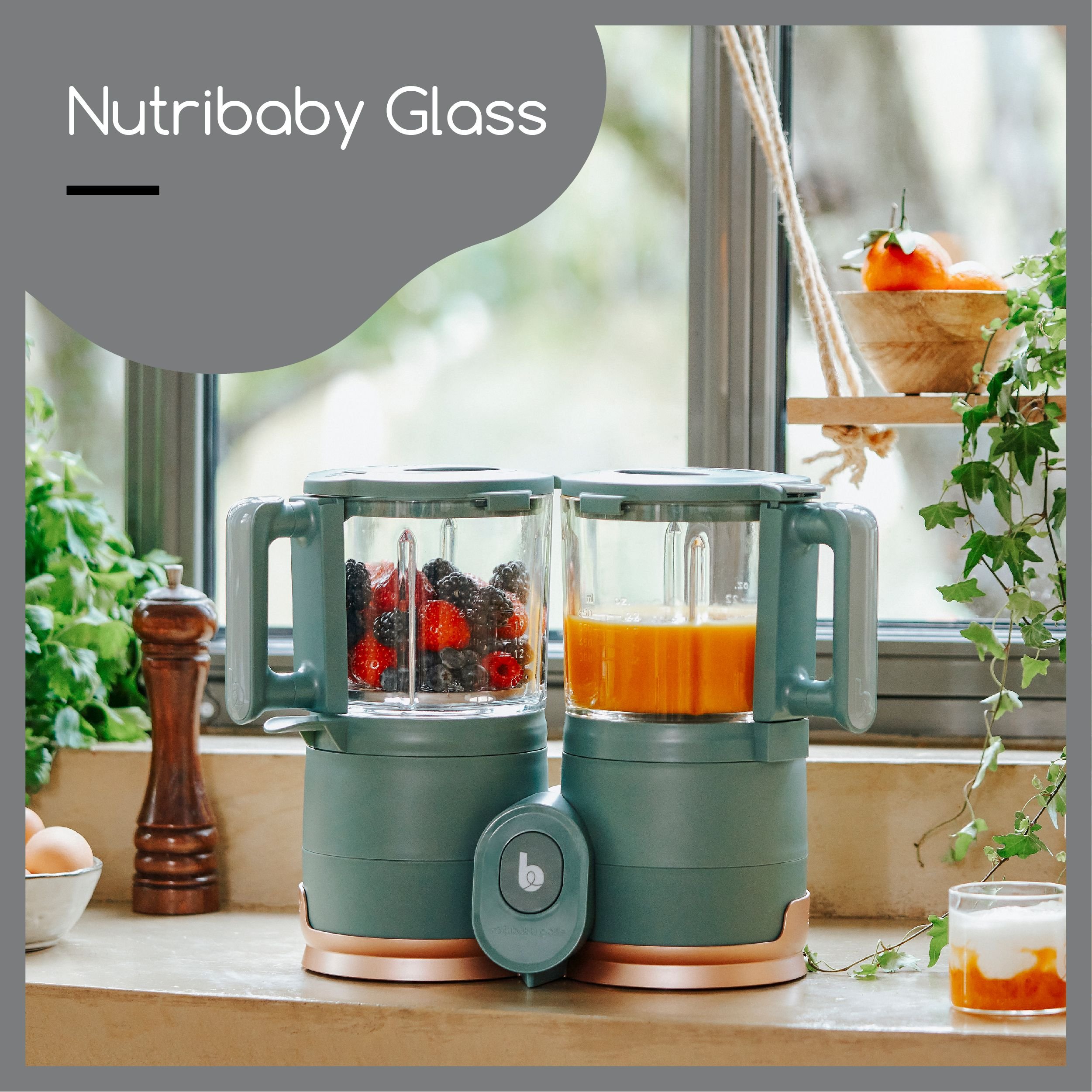 Пароварка-блендер Babymoov Nutribaby Glass зеленый (A001132) - фото 9