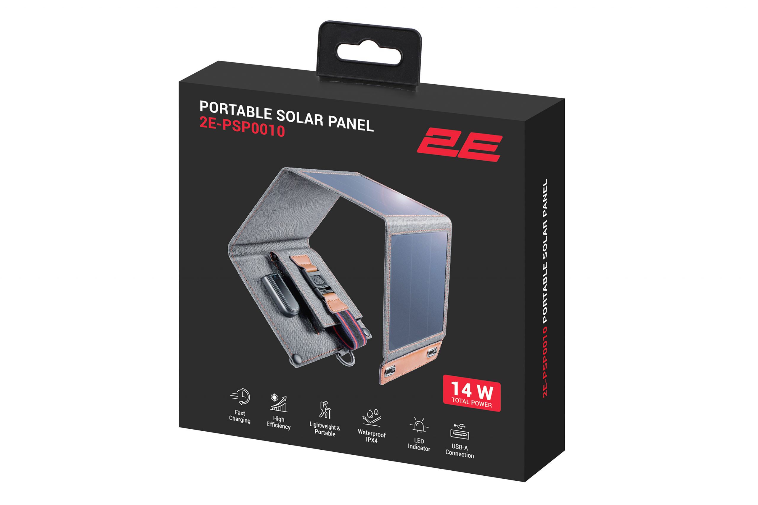 Портативна сонячна панель 2E Solar PSP0010 14 Вт USB-A зарядний пристрій 5V/2.4A - фото 6