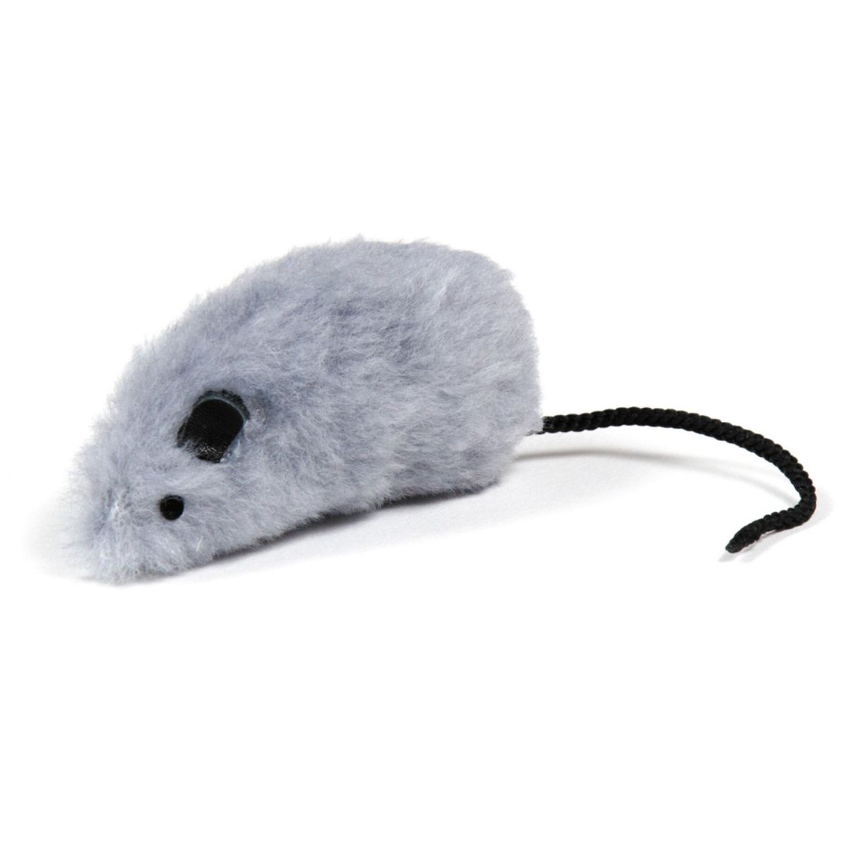 Іграшка для котів Природа Мишка, 8x4 см, сірий - фото 1