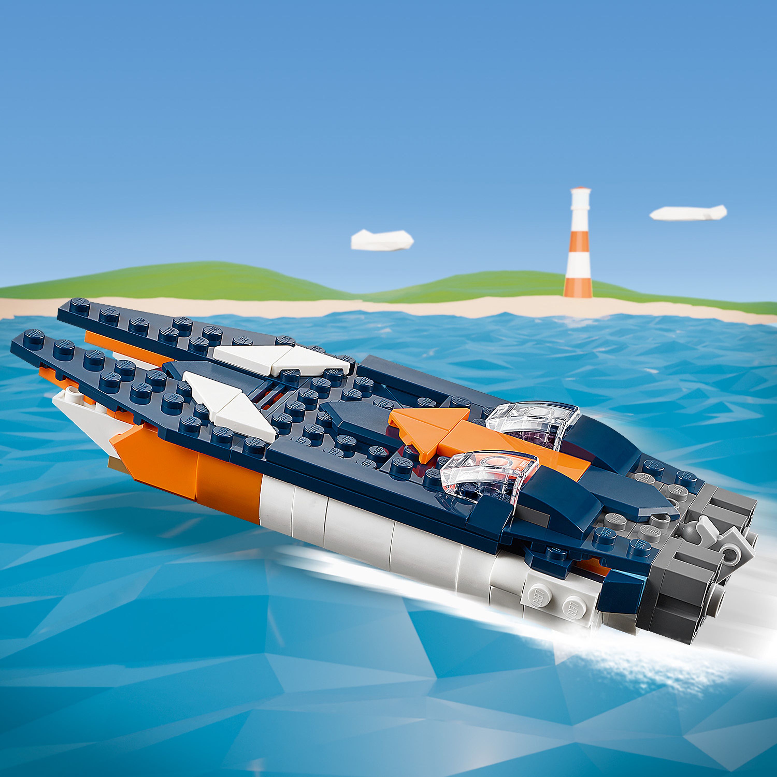 Конструктор LEGO Creator Сверхзвуковой самолет 3 в 1, 215 деталей (31126) - фото 8