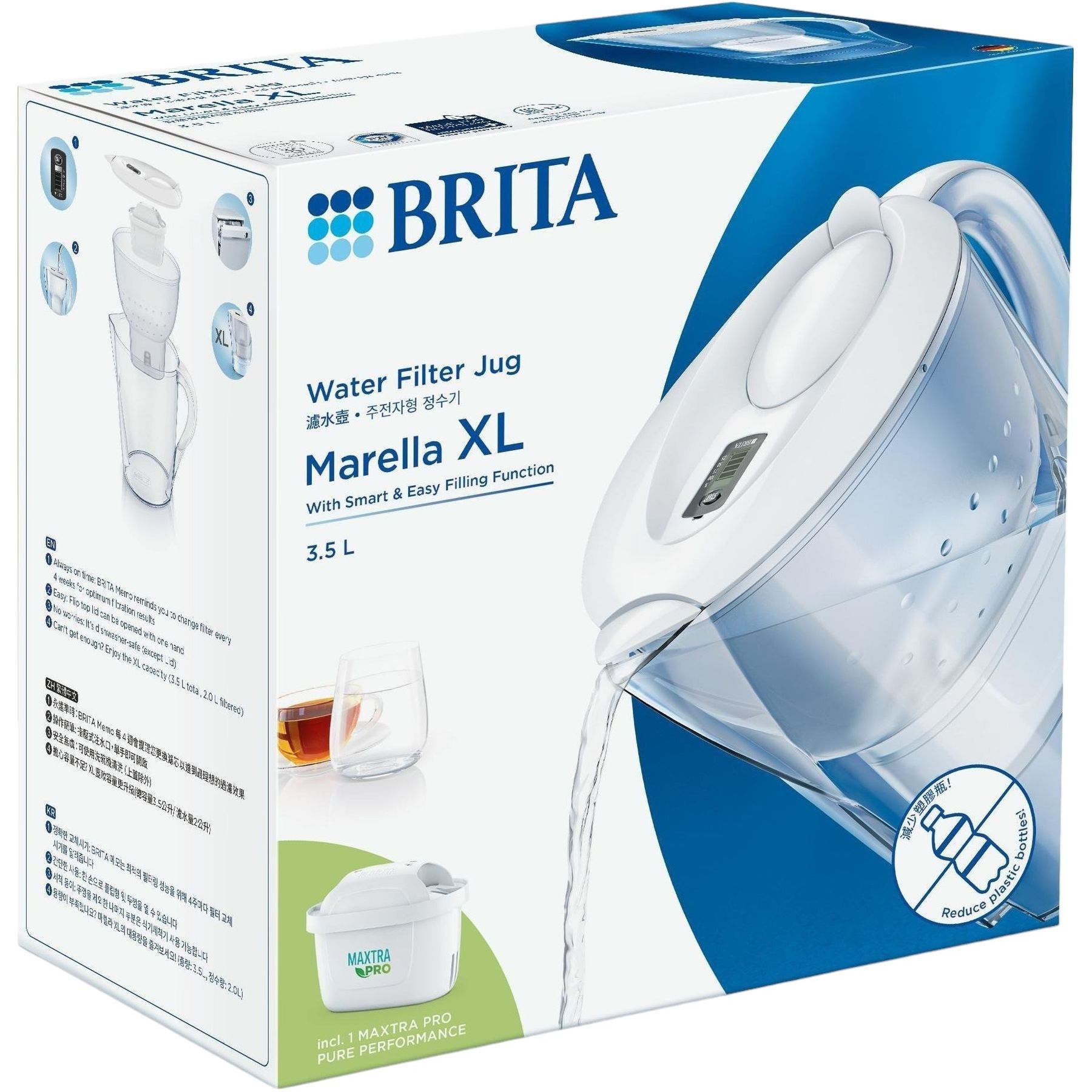 Фільтр-глечик Brita Marella XL MXpro білий 3.5 л (1052780) - фото 4