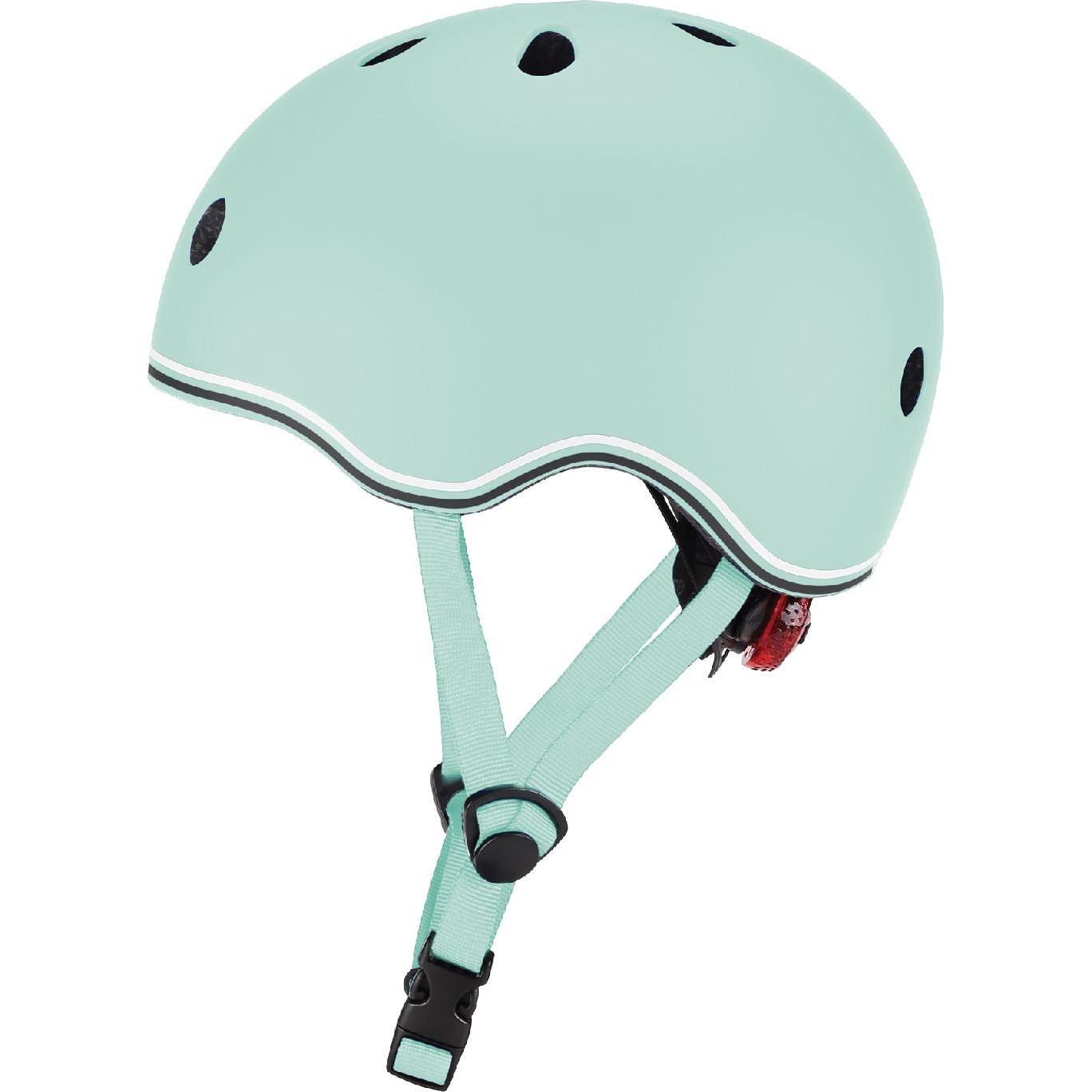 Шлем защитный детский Globber Go Up Lights с фонариком 45-51 см мятный (506-206) - фото 1