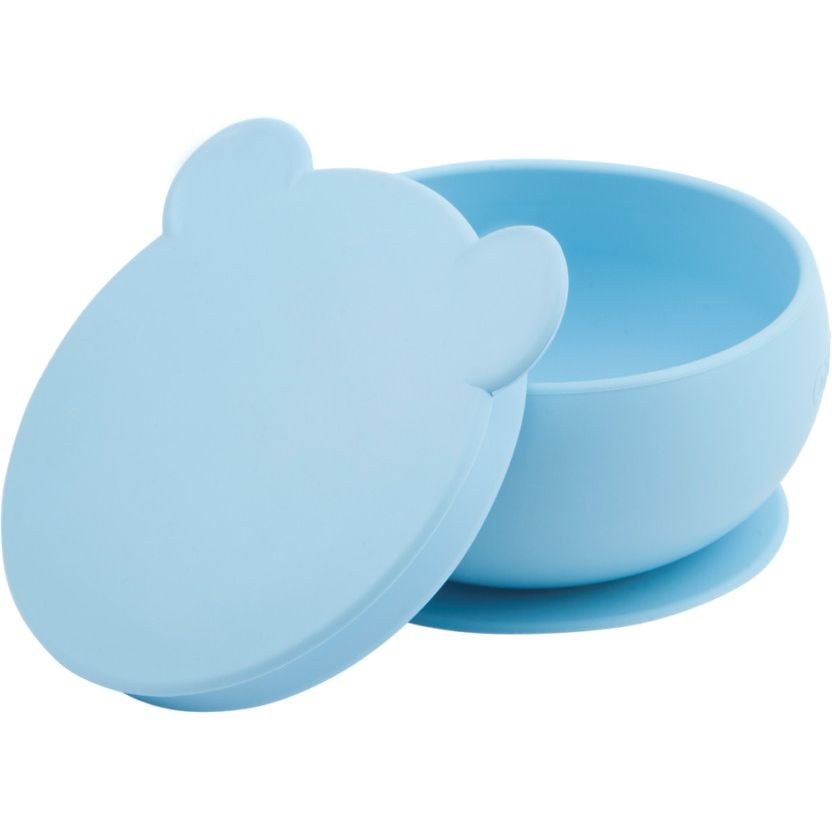 Тарелка с крышкой на присоске MinikOiOi Bowly Mineral Blue, глубокая (101080003) - фото 2