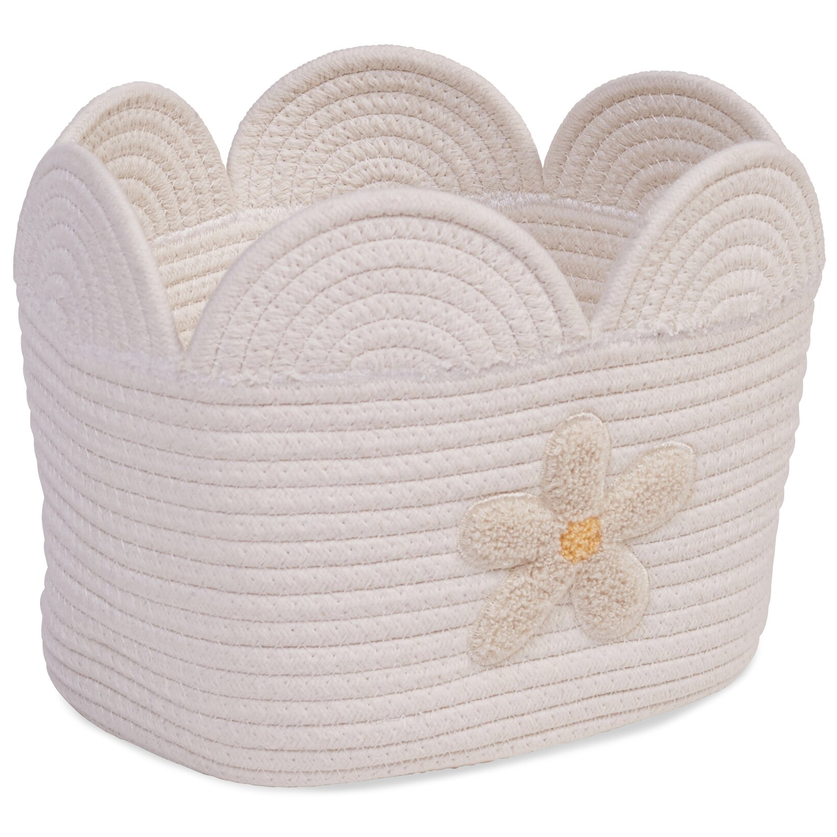 Корзина для игрушек Childhome Flower 30x20x15 см белая (CCBAFL20) - фото 1