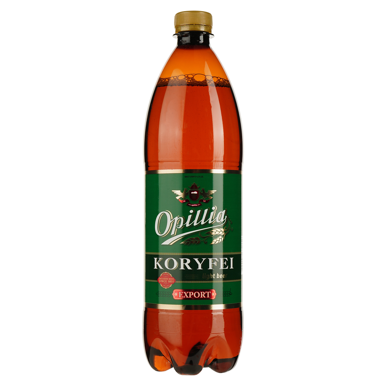 Пиво Опілля Export Koryfei, светлое, 4,2%, 1 л - фото 1