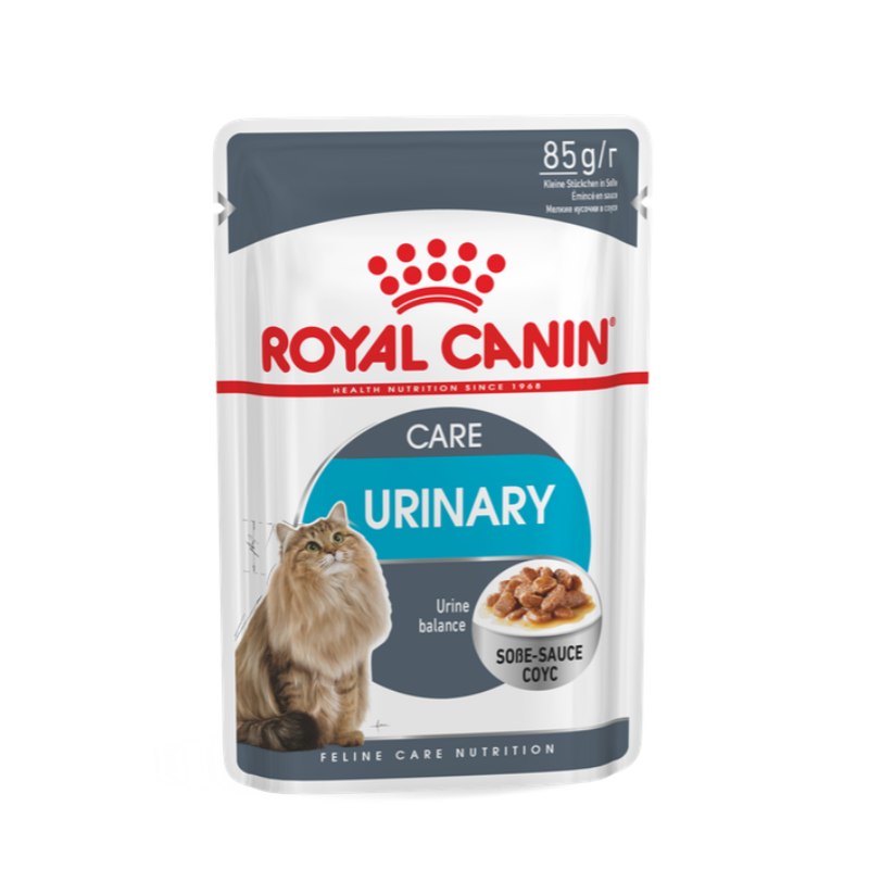 Влажный корм для взрослых котов, способствующий поддержанию здоровья мочевыделительной системы Royal Canin Urinary Care, кусочки в соусе, 85 г - фото 1