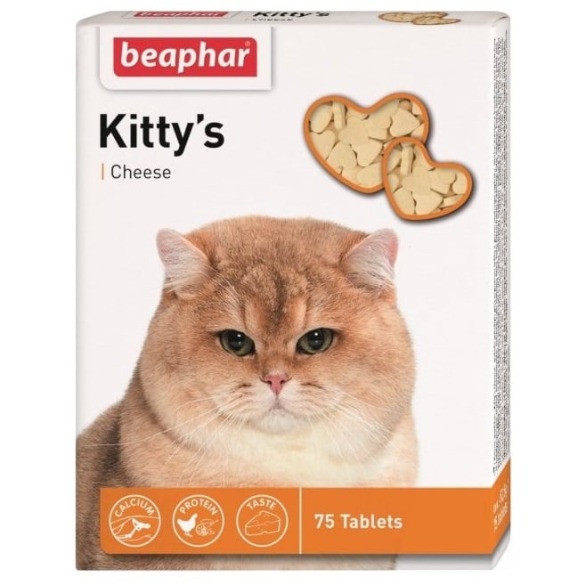 Вітамінізовані ласощі Beaphar Kittys Cheese з сиром для котів, 75 шт. (12511) - фото 1