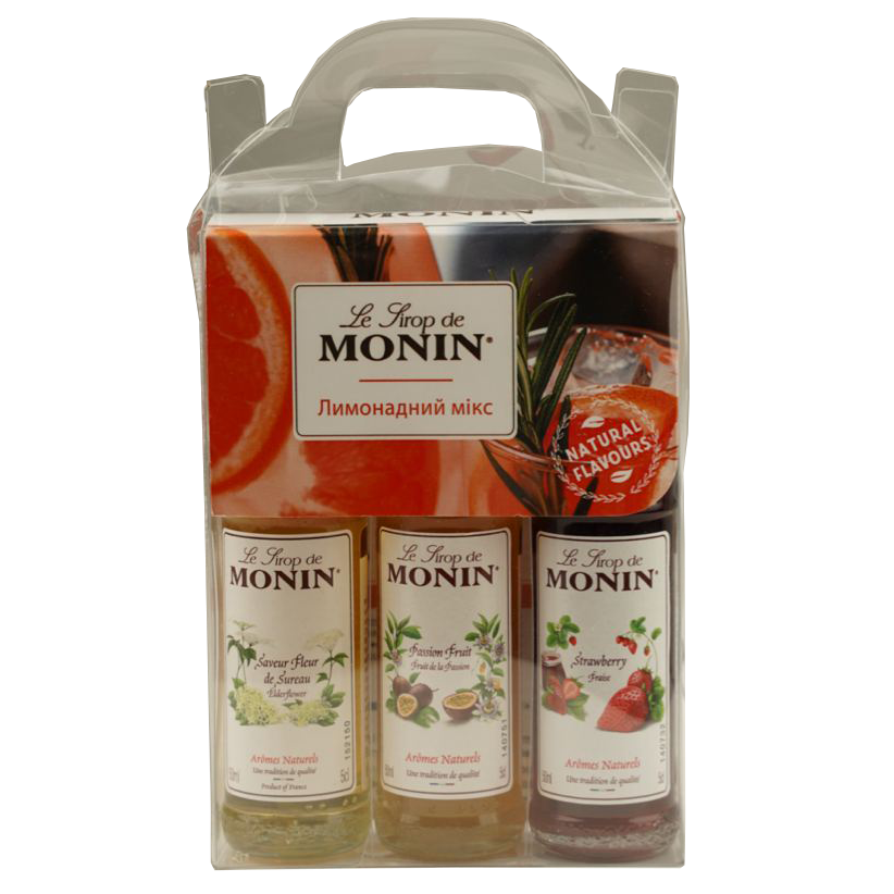 Набір сиропів Monin Лимонадний мікс, 150 мл (3шт. по 50 мл) (4820213460011) - фото 1